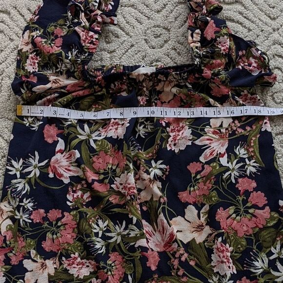 Ripe floral off shoulder navy dress Medium K - Picture 3 of 10